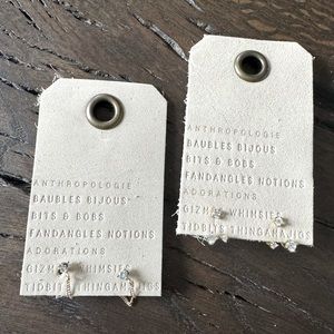 Set of Babette Drop and Josie Front back hoop earrings.